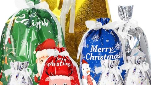 Christmas Gift Bags-41 PCS For Holiday Gift Assorted Sizes Bulk (Large Medium Small)