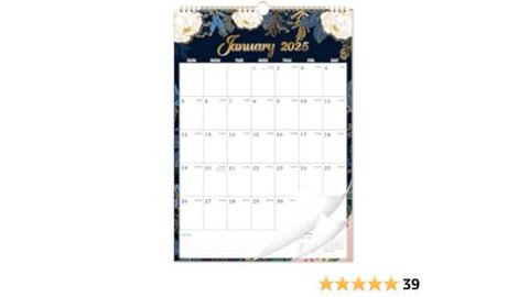 Wall Calendar 2025, 12 x 17 In, Jan. 2025 - Dec. 2025