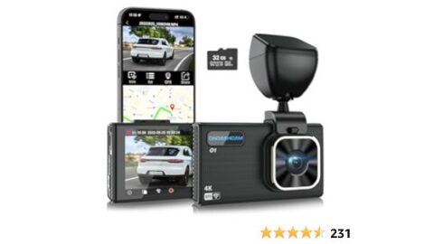 4K Dash Camera for Cars with Night Vision