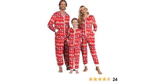 Ekouaer Christmas Onesie Matching