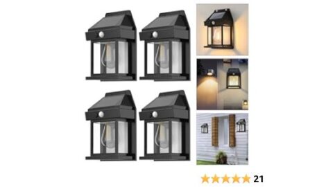 4pcs Solar Fence Lights