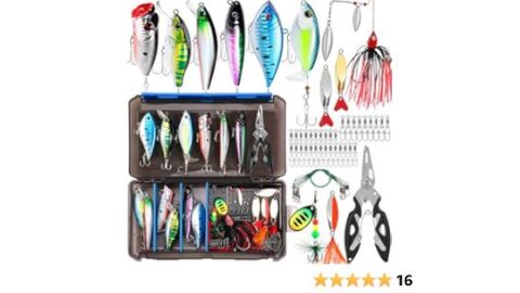 PLUSINNO Fishing Lures Fishing Tackle Box Fishing Bait Gifts for Men