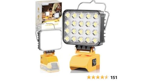 PRIORARE Cordless 20 LED Work Light