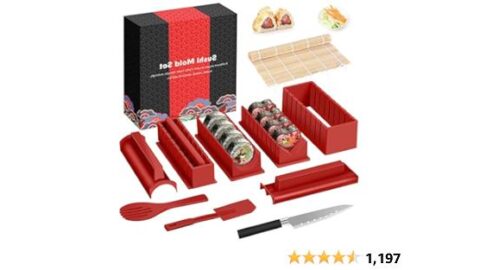 HI NINGER Sushi Making Kit Deluxe Edition Complete Sushi Maker Kit