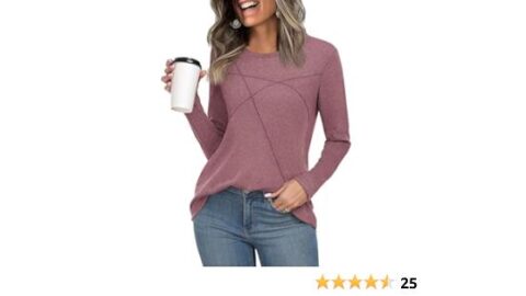 Women's Long Sleeves Pleated Tunic Tops