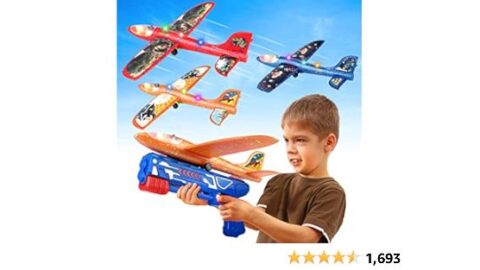 3 Pack Foam Airplane Launcher Toy