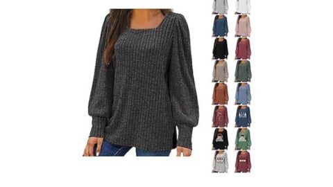 Women's Ribbed Long Sleeve Shirt