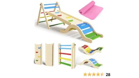 Pikler Triangle Set 7in1 Toddler Climbing Toys