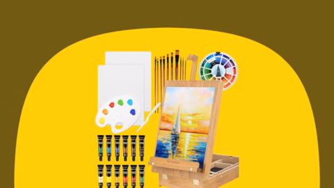 28-Piece Tabletop Easel and Paint Set, Only $23.49 WAS $47