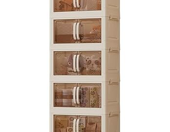 5-Tier Collapsible Storage Bins with 360° Wheels