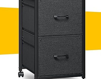 Raybee Filing Cabinets for Home Office 2 Drawer Fabric File Cabinet