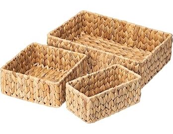 FairyHaus Wicker Baskets for Organizing 3Pack