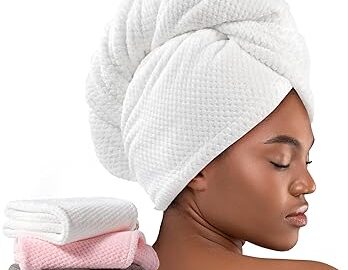 Umisleep 3 Pack Microfiber Hair Towel Wrap for Curly Hair