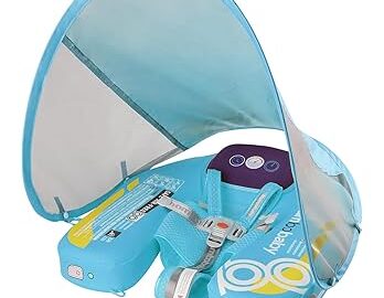 Mambobaby Baby Pool Float with Canopy & Tile