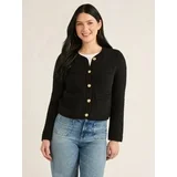 Free Assembly Women’s and Women 's Plus Welt Pocket Cardigan Sweater