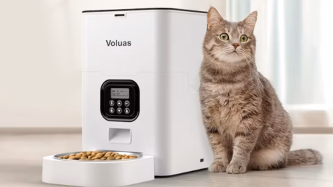 Automatic Pet Feeder With Voice Recording, Now $21.59