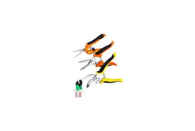 3 Pack Garden Pruning Shears Stainless Steel Blades Handheld Pruners Set with Gardening Gloves