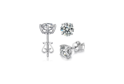 Moissanite Earrings Studs 1CT-3CT Hypoallergenic S925 Sterling Silver