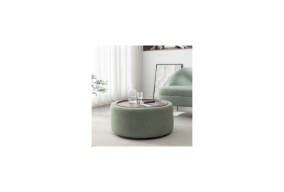 Bryonie Round Cocktail Ottoman with Storage