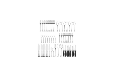 Pfaltzgraff Sapphire Bay 53-Piece Stainless Steel Flatware Set, Service for 8