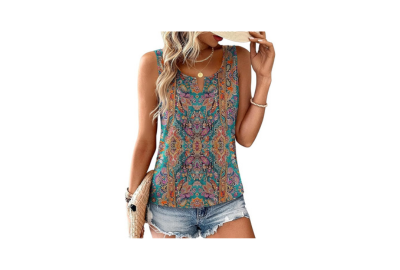 JUSTFASHIONNOW Women's Sleeveless V Neck Tank Top