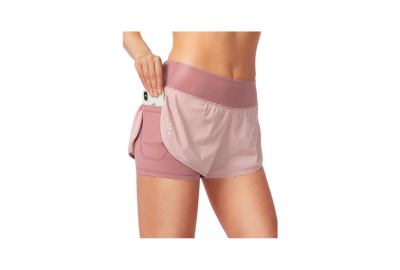 Women's Running Shorts with Zipper Pocket 2 in 1 High Wasited