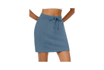 Casly Lamiit Women's Drawstring High Waisted Mini Skort