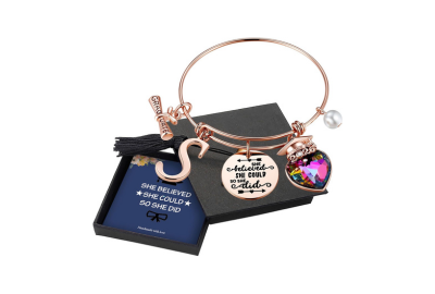 Engraved Inspirational Initial Charm Bracelets