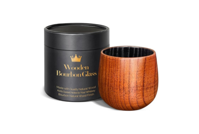 Charred Wooden Bourbon Glass