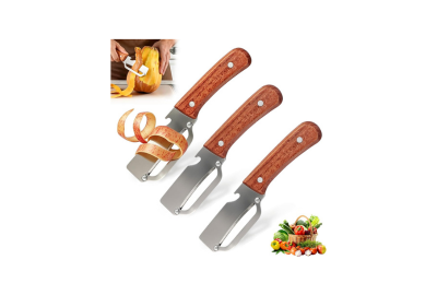 3 PCS Peeler with Wooden Handle