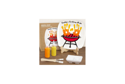 DIY Daddy's Grilling Plate with Handprint