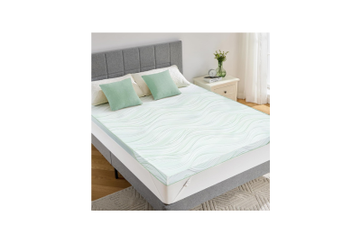 Queen Mattress Topper, 3 Inch Dual Layer Gel Memory Foam Bed Topper with Bamboo Cover