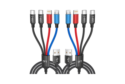 Dual Type-C 4 in 1 Multi Charging Cable