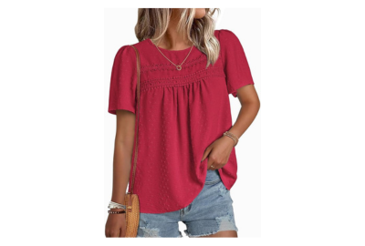Womens Chiffon Blouses Flowy Lace Tops