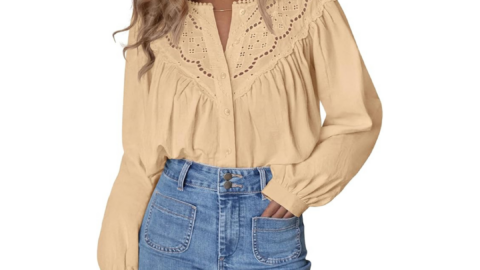 BTFBM Lace Button Down Blouses