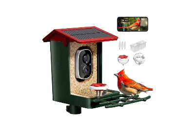 Bird Feeder with Camera Solar Powered, 2K HD Video, AI Bird ID